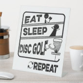 Schijf Golf Eat Sleep Herhalen Reclamebord Met Voetstuk (Insitu)