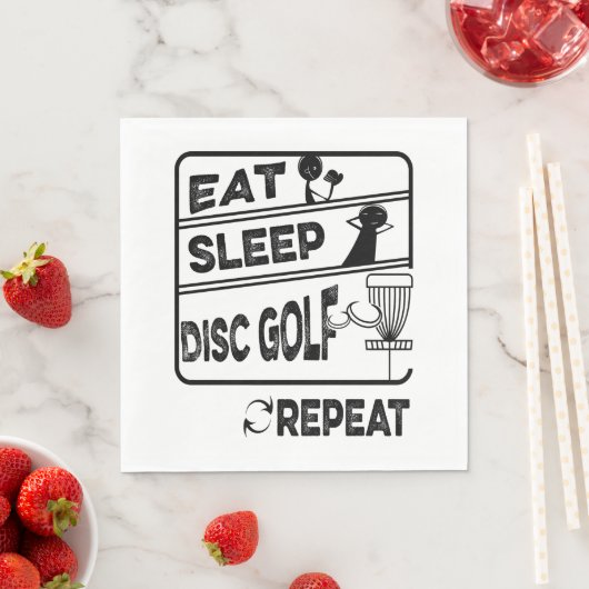 Schijf Golf Eat Sleep Herhalen Servet (Insitu)