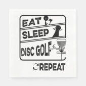 Schijf Golf Eat Sleep Herhalen Servet (Voorkant)