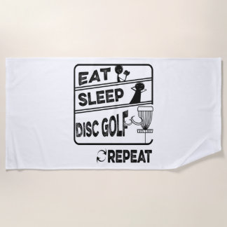 Schijf Golf Eat Sleep Herhalen Strandlaken
