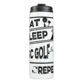 Schijf Golf Eat Sleep Herhalen Thermosbeker (Voorkant)