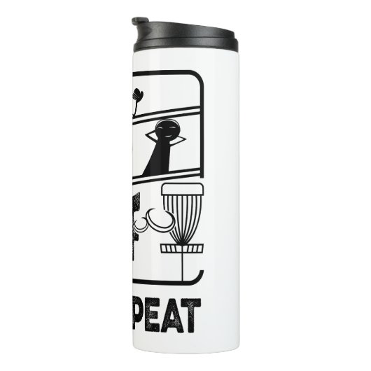 Schijf Golf Eat Sleep Herhalen Thermosbeker (Geroteerd rechts)