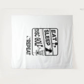 Schijf Golf Eat Sleep Herhalen Wandkleed (Voorkant (horizontaal))