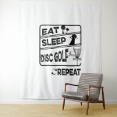 Schijf Golf Eat Sleep Herhalen Wandkleed (In situ)