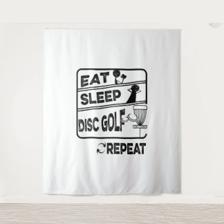 Schijf Golf Eat Sleep Herhalen Wandkleed