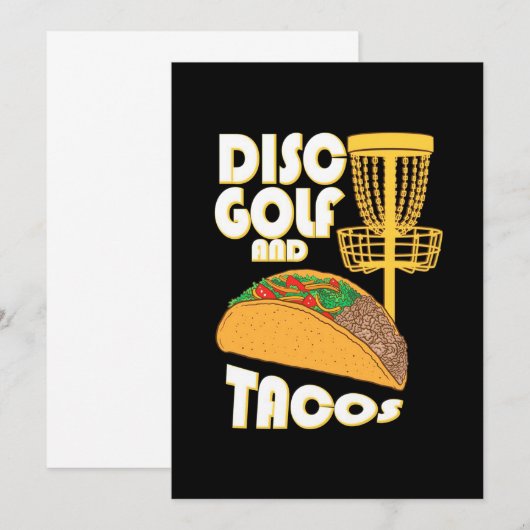 Schijf Golf en Tacos Kaart (Voorkant / Achterkant)