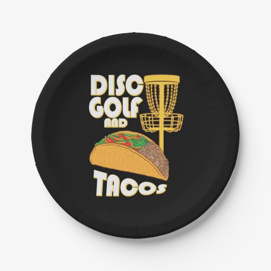 Schijf Golf en Tacos Papieren Bordje (Voorkant)