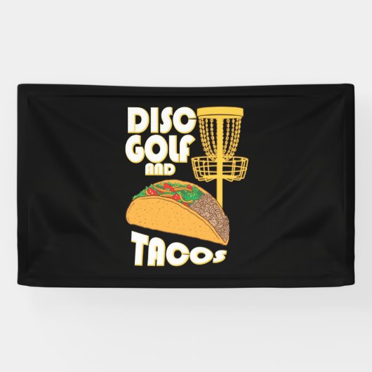 Schijf Golf en Tacos Spandoek (Horizontaal)
