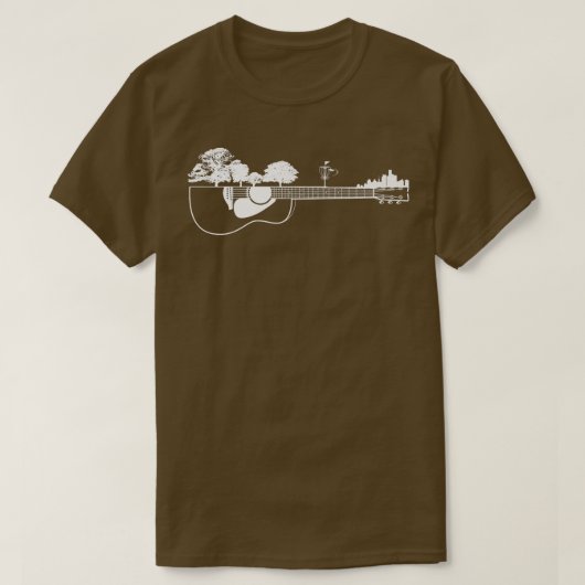 Schijf Golf Flying Sunset Guitar Art264 T-shirt (Design voorkant)