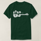 Schijf Golf Flying Sunset Guitar Art 642 T-shirt (Design voorkant)