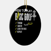 Schijf Golf Frisbee Disk Humor afspelen Keramisch Ornament (Rechts)