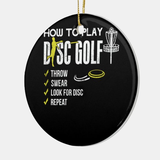 Schijf Golf Frisbee Disk Humor afspelen Keramisch Ornament (Links)