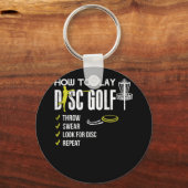 Schijf Golf Frisbee Disk Humor afspelen Sleutelhanger (Voorkant)