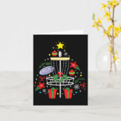 Schijf Golf Frisbee-kerstsierboom Funny Gi Kaart (Gele Bloem)