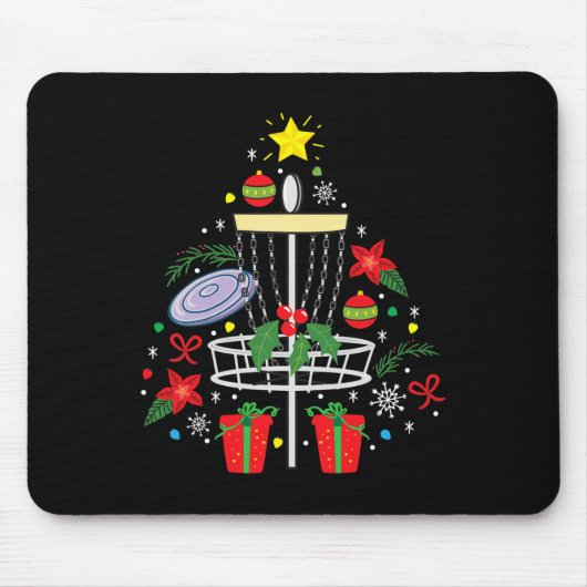Schijf Golf Frisbee-kerstsierboom Funny Gi Muismat (Voorkant)