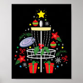 Schijf Golf Frisbee-kerstsierboom Funny Gi Poster (Voorkant)