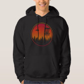  schijf Golf Frisbee Player Retro Hoodie (Voorkant)