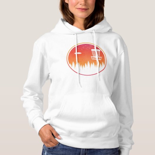  schijf Golf Frisbee Player Retro Hoodie (Voorkant)