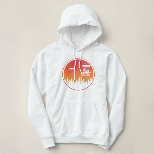  schijf Golf Frisbee Player Retro Hoodie (Design voorkant)