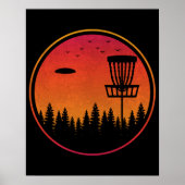  schijf Golf Frisbee Player Retro Poster (Voorkant)