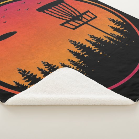  schijf Golf Frisbee Player Retro Sherpa Deken (3/4)
