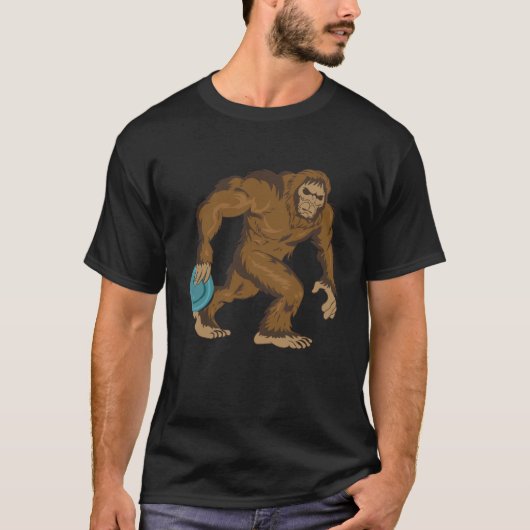 Schijf Golf geeft Mannen "Bigfoot Disk Golf" en vr T-shirt (Voorkant)