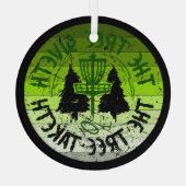Schijf Golf Glas Ornament (Achterkant)