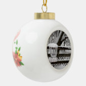 Schijf Golf Goal Post in sneeuw Keramische Bal Ornament (Links)