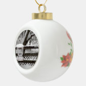 Schijf Golf Goal Post in sneeuw Keramische Bal Ornament (Rechts)