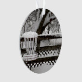 Schijf Golf Goal Post in sneeuw Ornament (voorkant)