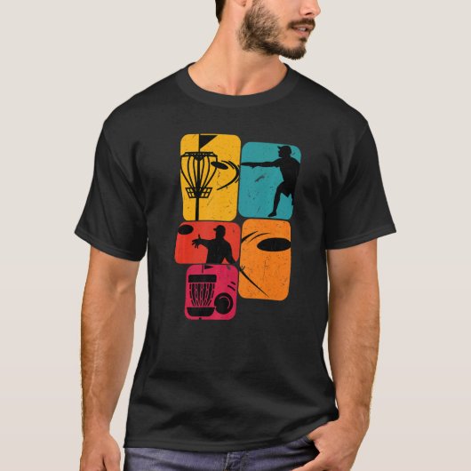 Schijf Golf Golf Retro T-shirt (Voorkant)