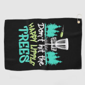 Schijf Golf hakt de gelukkige kleine bomen Golfhanddoek (Horizontaal)