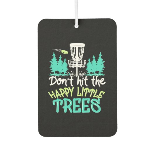 Schijf Golf hakt de gelukkige kleine bomen Luchtverfrisser (Voorkant)