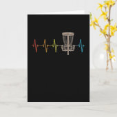  schijf Golf hartslag EKG Love Disc Golf Kaart (Gele Bloem)