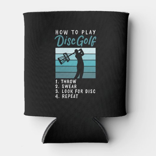 Schijf Golf - hoe u het schijfgolf afspeelt Blikjeskoeler (Voorkant)