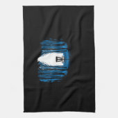 Schijf Golf in Bossen lange hoes Theedoek (Verticaal)