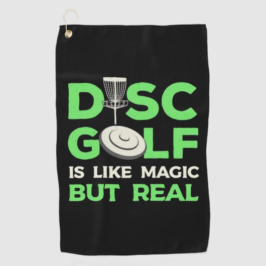 Schijf Golf is als magisch maar echt Golfhanddoek (Voorkant)