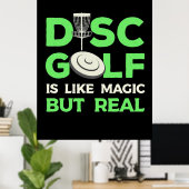 Schijf Golf is als magisch maar echt Poster (Thuiskantoor)