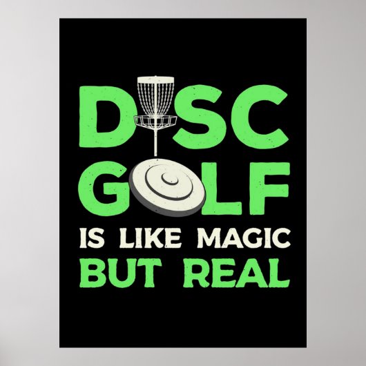 Schijf Golf is als magisch maar echt Poster (Voorkant)