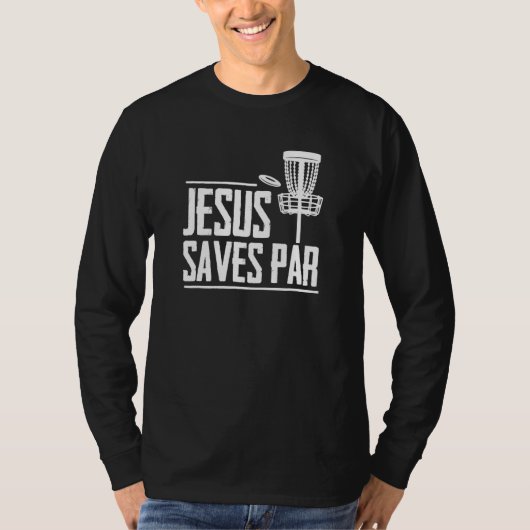 Schijf Golf Jesus Treesus Tree-Sus Frisbee Frolf D T-shirt (Voorkant)