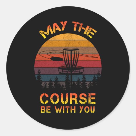 Schijf Golf kan de cursus bij u Frolf zijn Ronde Sticker (Voorkant)