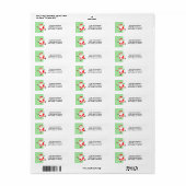 Schijf Golf Kerstvakantie Label (Full Sheet)