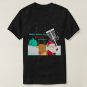 Schijf-Golf-kerstvolwassenenschamel T-shirt (Design voorkant)