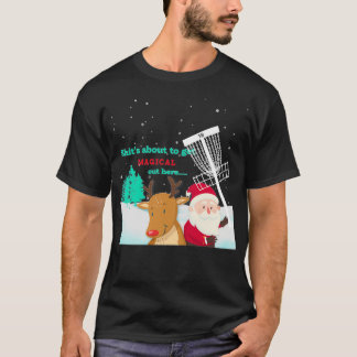 Schijf-Golf-kerstvolwassenenschamel T-shirt