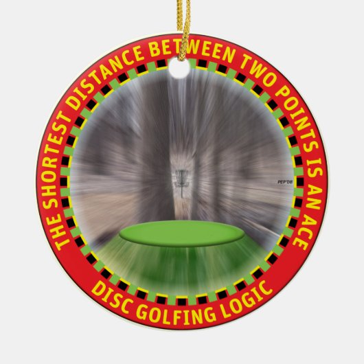 Schijf Golf Logic #1 Keramisch Ornament (Voorkant)