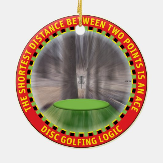 Schijf Golf Logic #1 Keramisch Ornament (Achterkant)