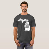 Schijf Golf Lover Cool Michigan Map Schijf Golf Gi T-shirt (Voorkant volledig)