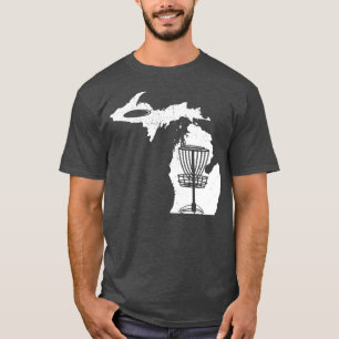 Schijf Golf Lover Cool Michigan Map Schijf Golf Gi T-shirt