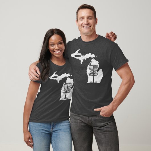 Schijf Golf Lover Cool Michigan Map Schijf Golf Gi T-shirt (Unisex)