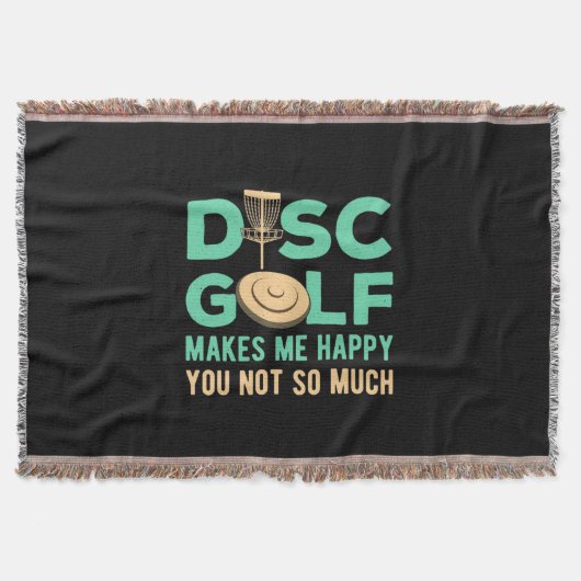 Schijf Golf maakt me gelukkig Deken (Voorkant)